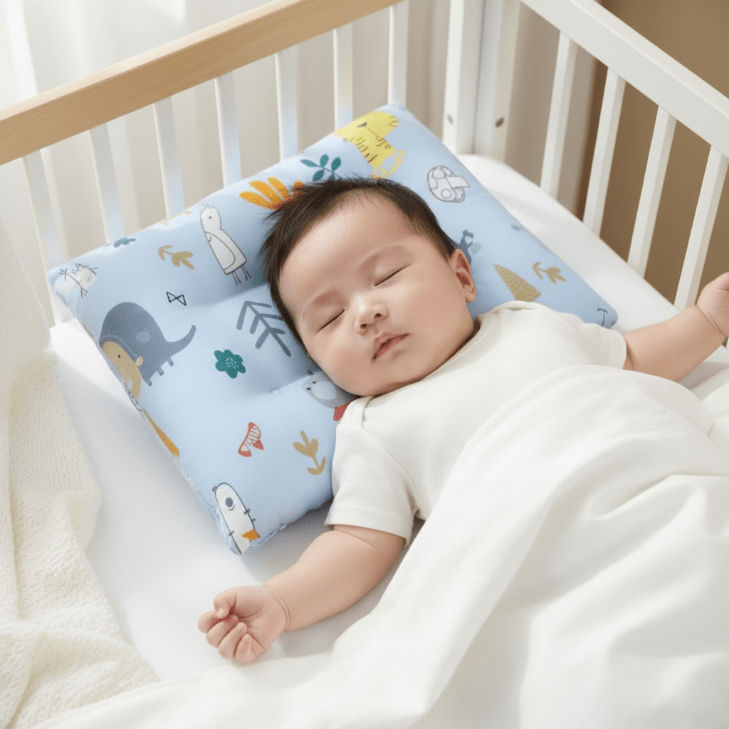 Oreiller bébé doux sommeil avec bébé calme 
