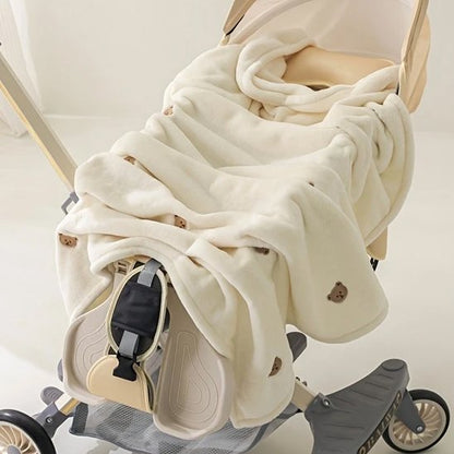 Poussette avec couverture bébé chaude et douce 