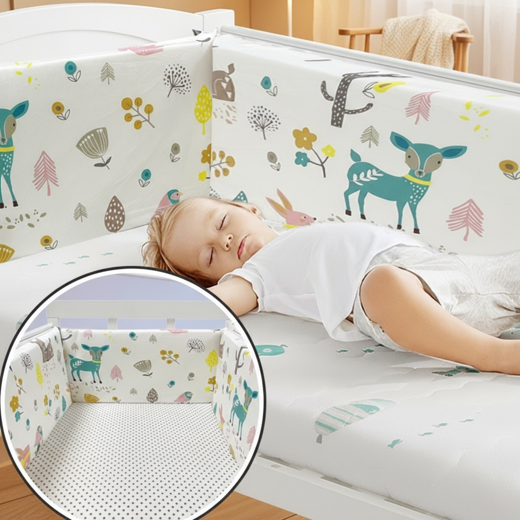 Tour de lit bébé forêt - Chambre chaleureuse avec détail motif
