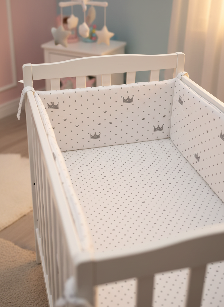 Tour de lit couronne avec attaches  ambiance chaleureuse