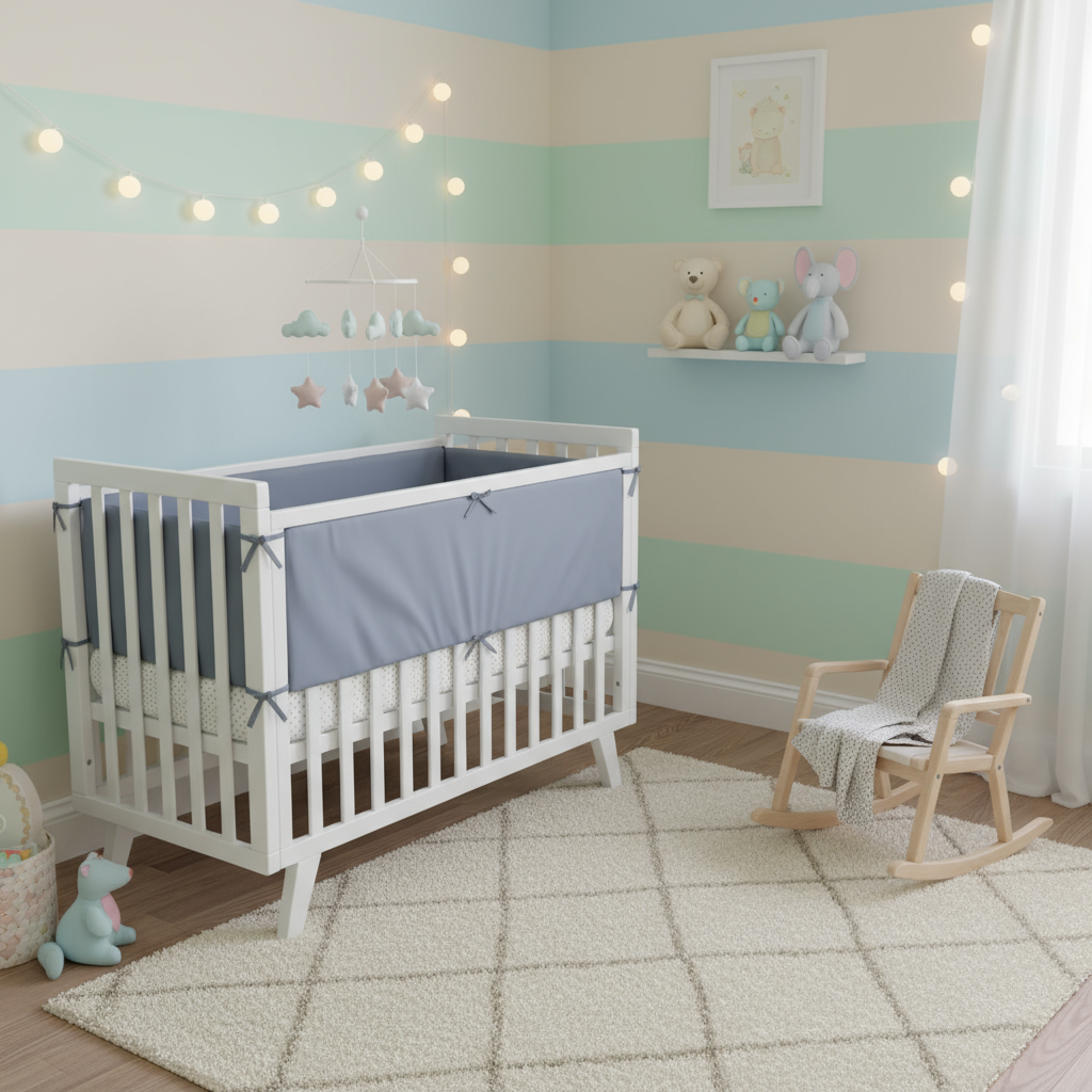 Tour de lit dans une chambre de bébé