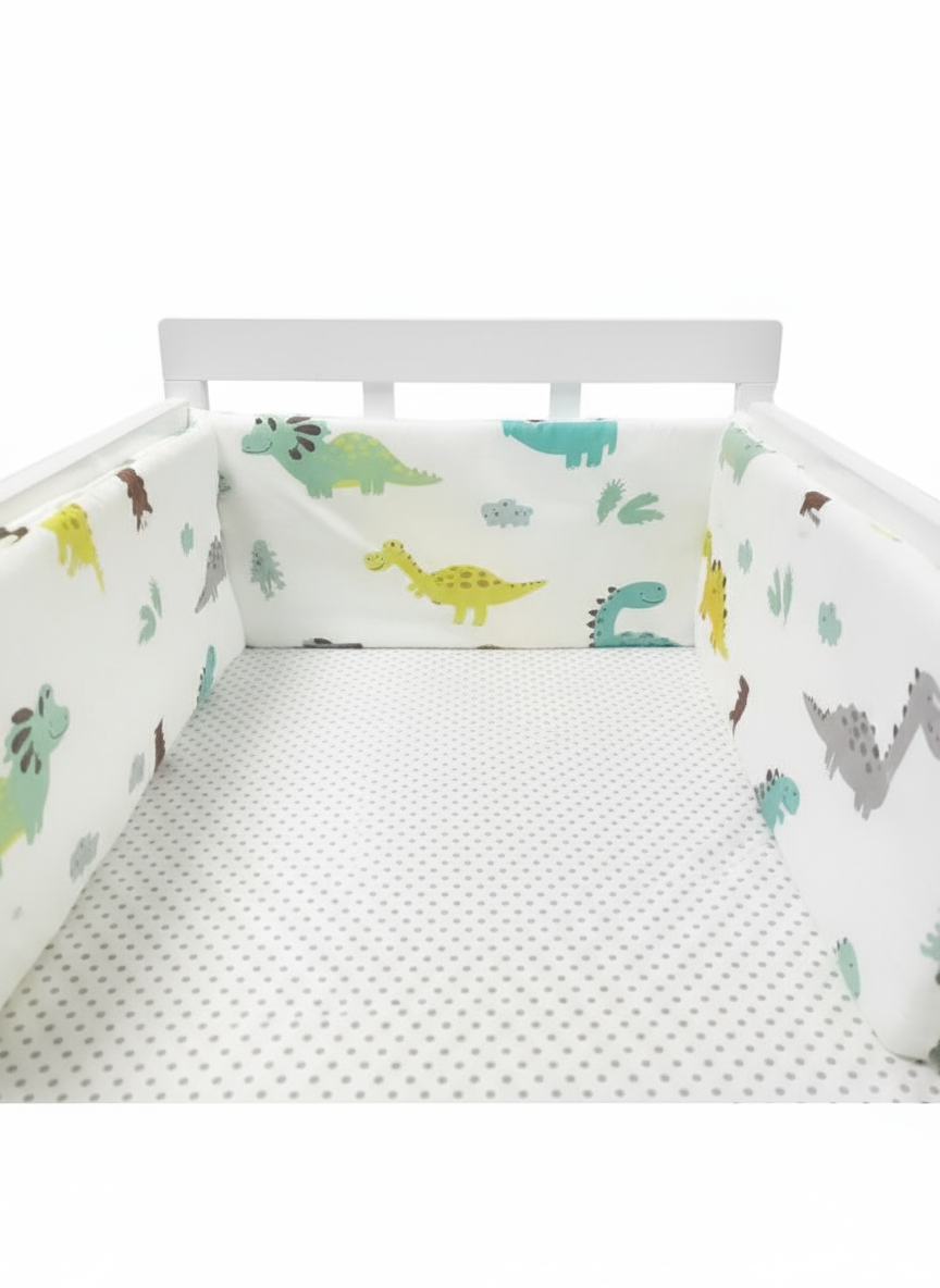Tour de lit dinosaures colorés 