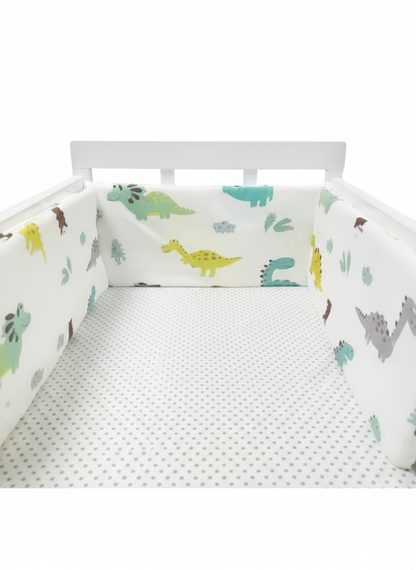 Tour de lit dinosaures colorés 