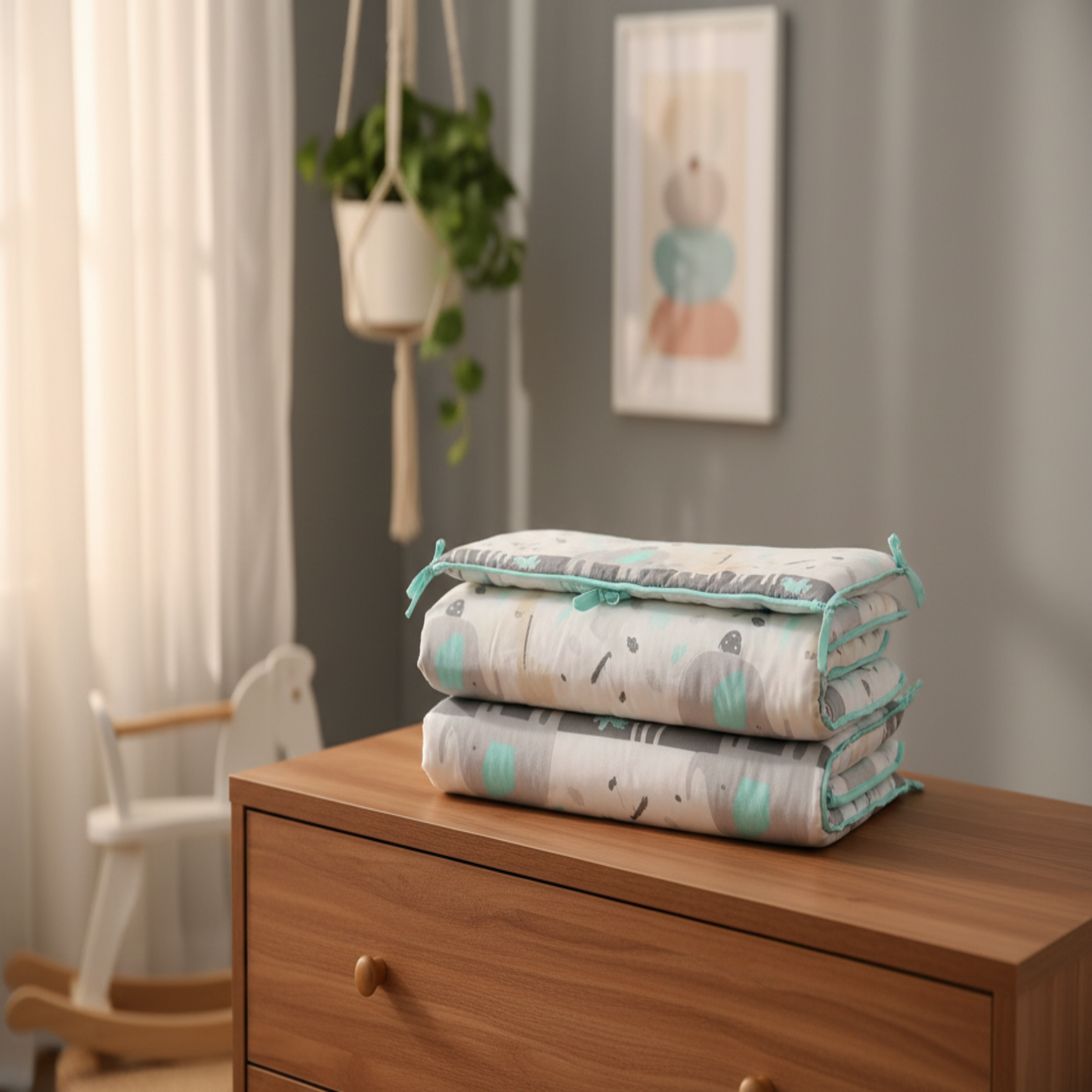 Tour de lit éléphant pour bébé 