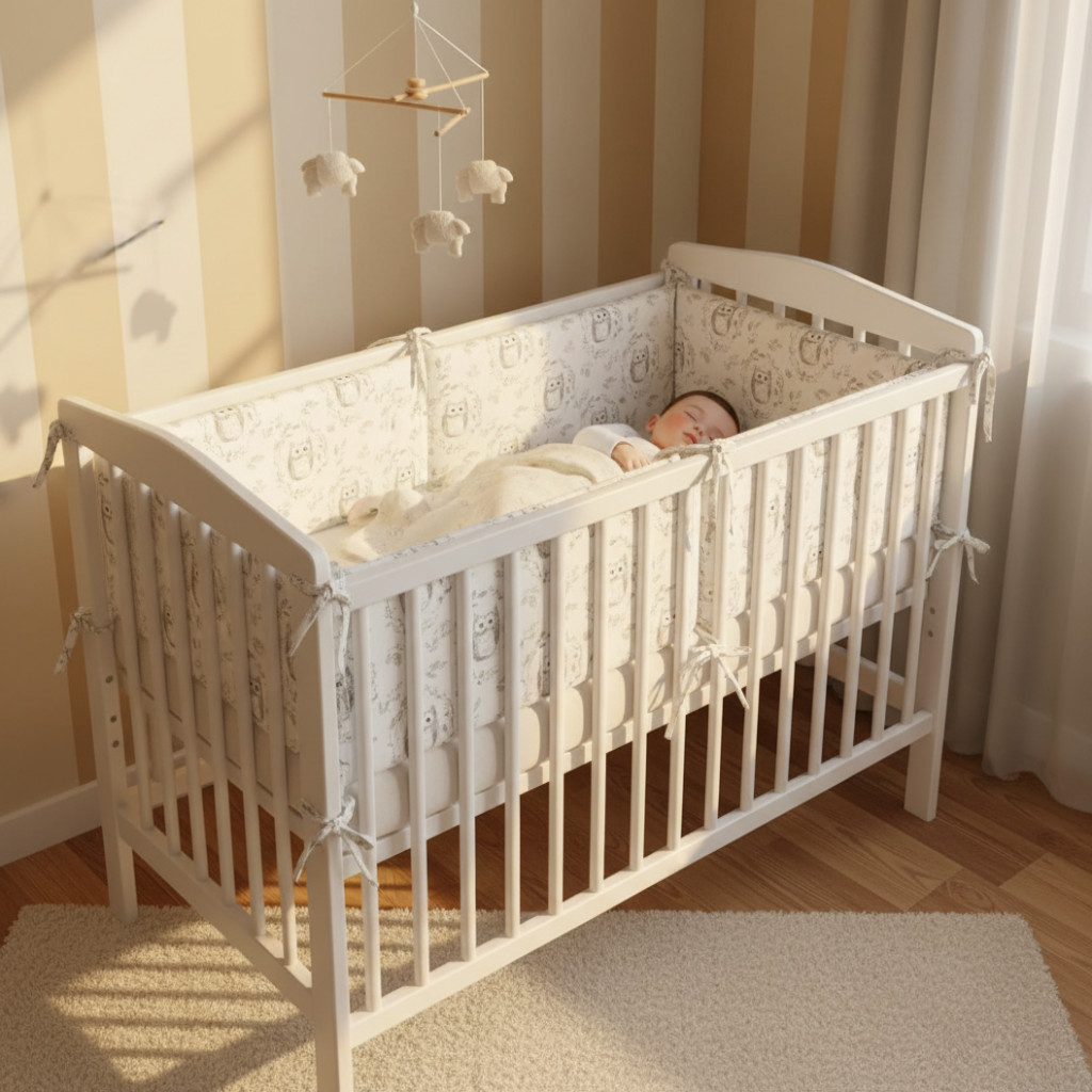 Tour de lit hiboux chambre chaleureuse