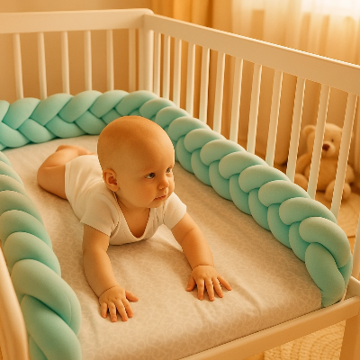 tresse de lit barrière douce et sécurisante