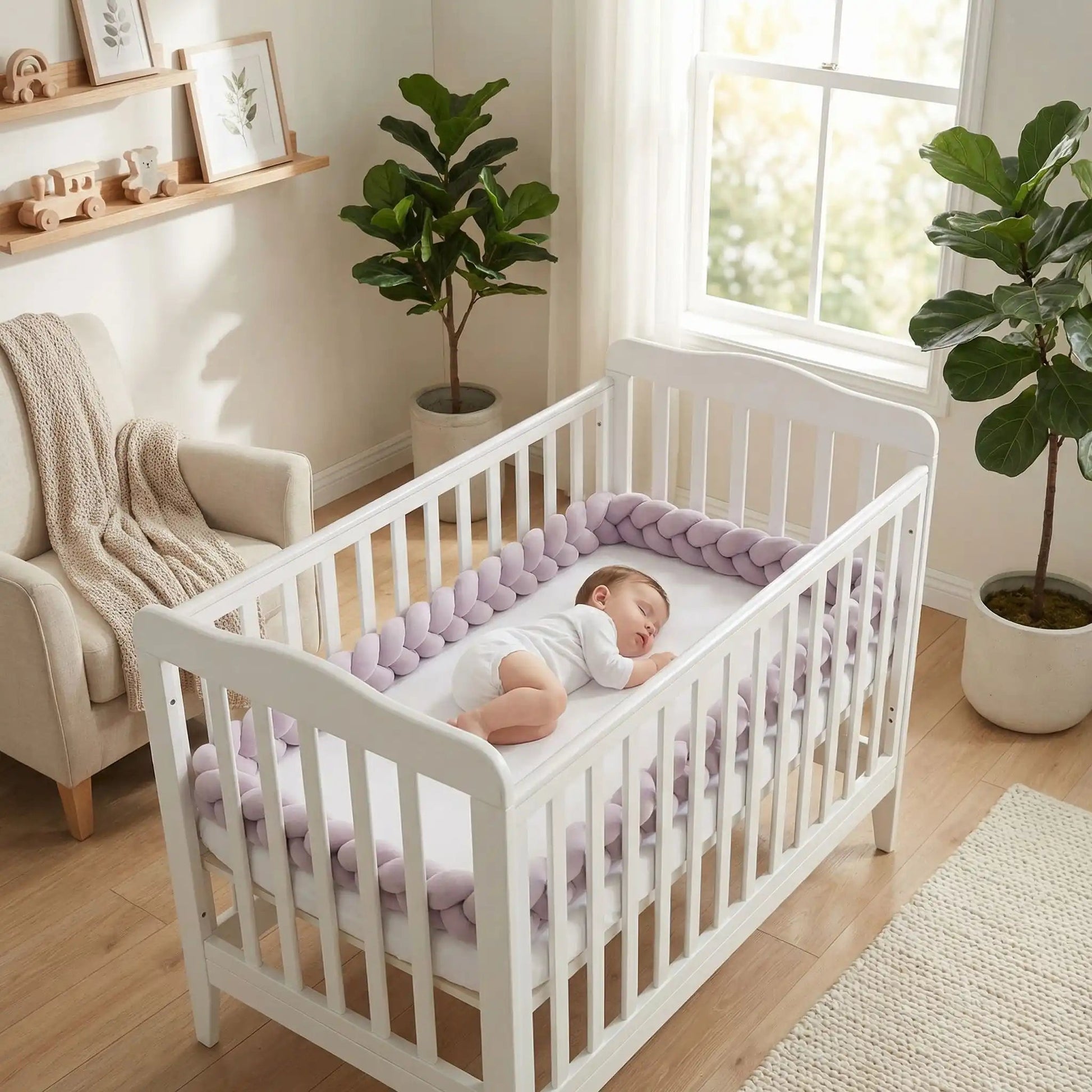 Tresse de lit pour bébé avec bébé calme 