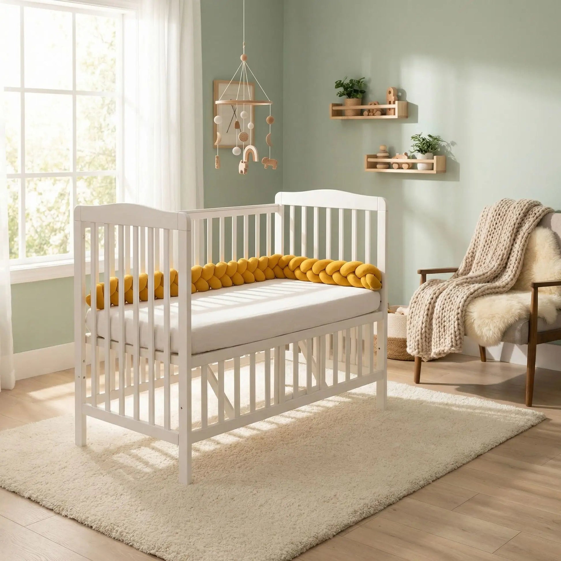 Tresse de lit pour bébé couleur orange 