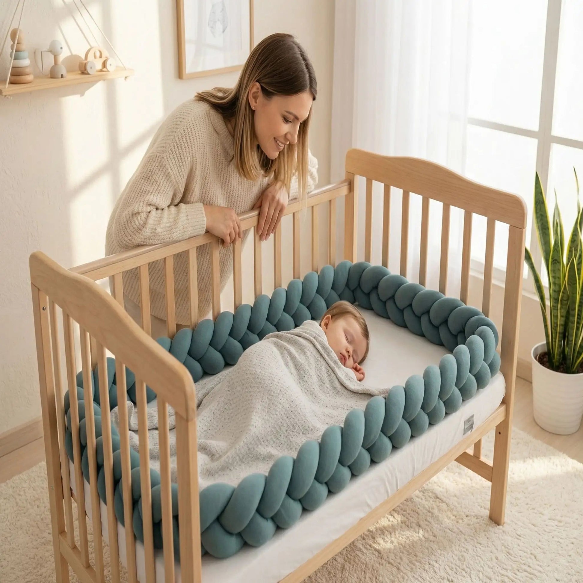 Tresse de lit pour bébé Protection Douce 