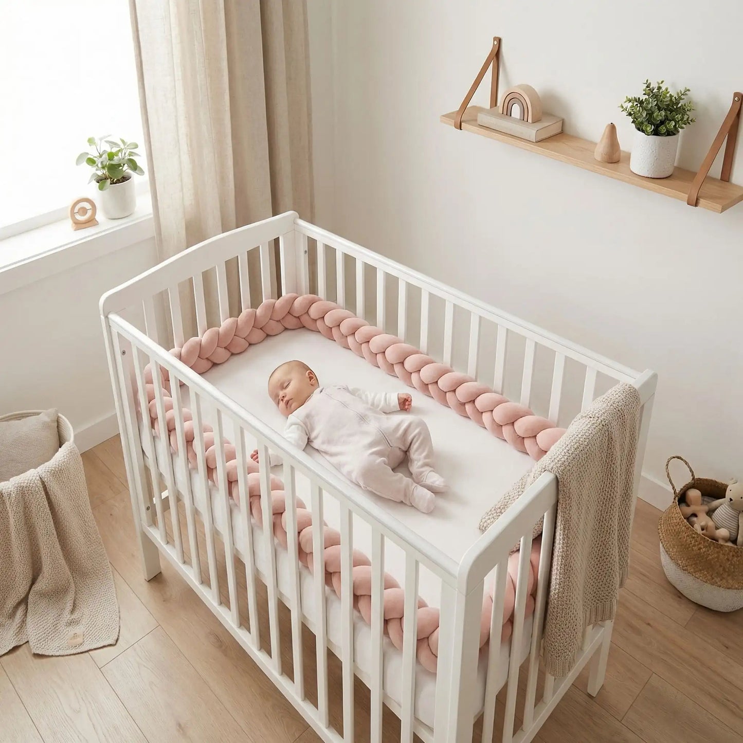 Tresse de lit pour bébé protection et bébé dort 