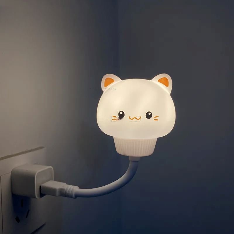 Veilleuse bébé chat lumière chaleureuse 