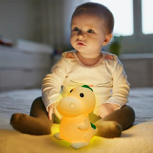 VEILLEUSE BEBE DINOSAURE CHALEUREUSE AVEC BEBE ASSIT