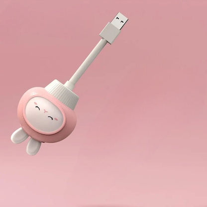 Veilleuse bébé lapin rose douce 