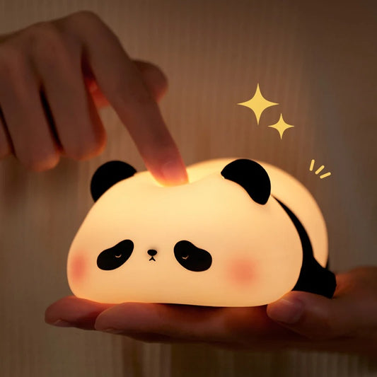 Veilleuse bébé panda rassure maman