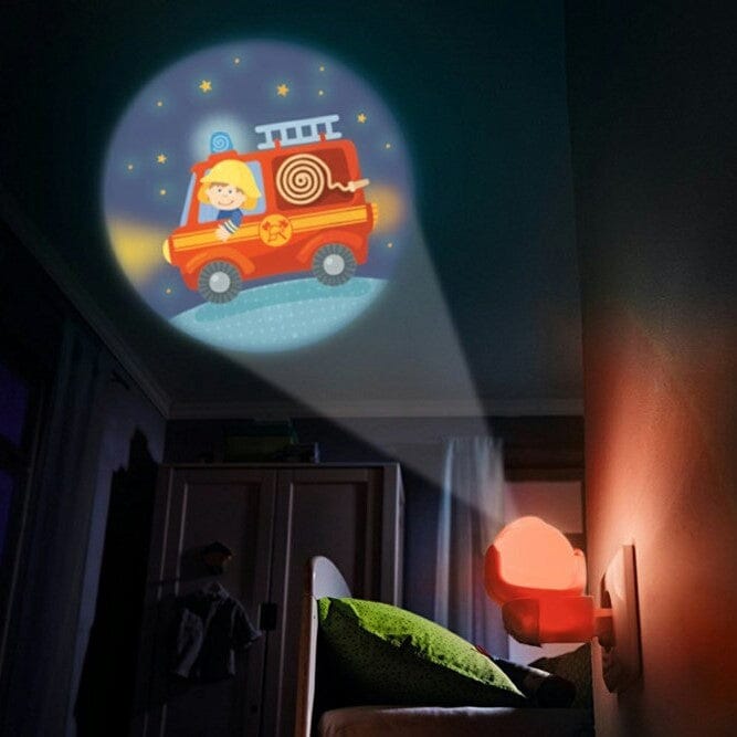 veilleuse projecteur projette sur mur